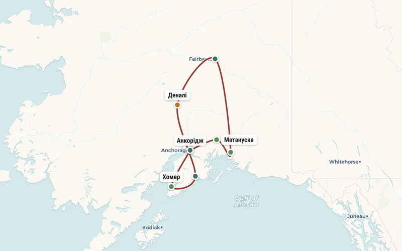 Карта маршруту туру